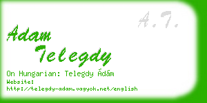 adam telegdy business card